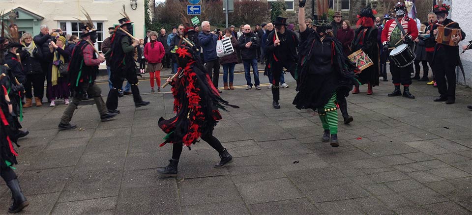 image shows: Practice Accident Leaves Farkham Hall Morris Side Unable to Join the Wassail