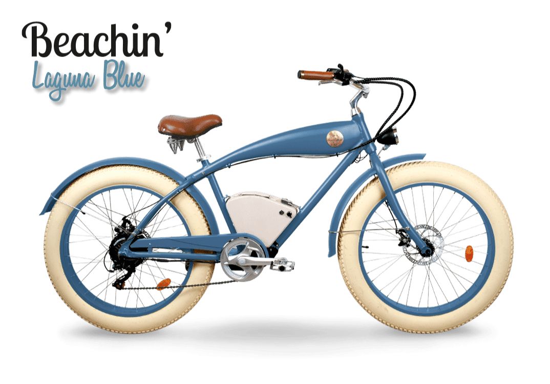 image shows: Rayvolt Beachin Electric Bicycle Blue