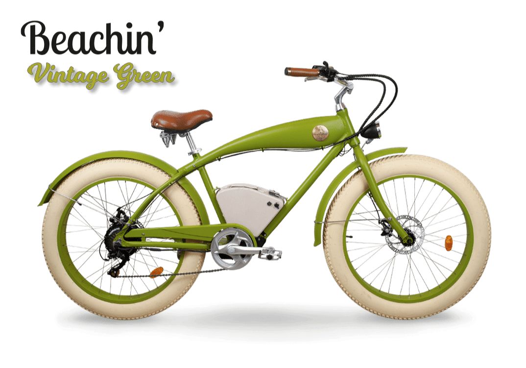 image shows: Rayvolt Beachin Electric Bicycle Green