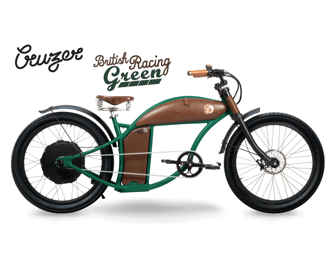 Rayvolt Cruzer Electric Bicycle GreenImage with link to high resolution version