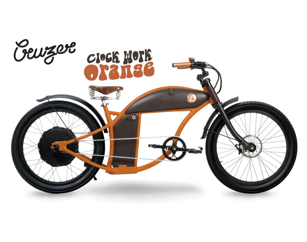 Rayvolt Cruzer Electric Bicycle OrangeImage with link to high resolution version
