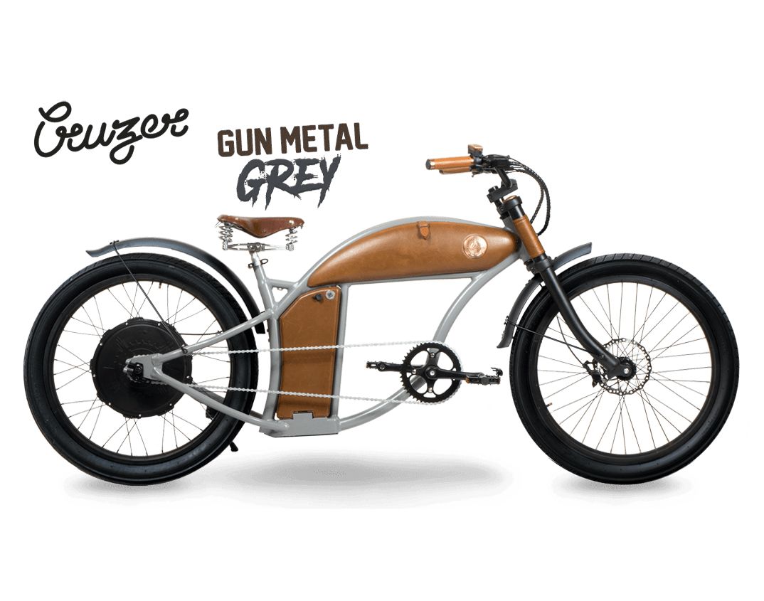 Rayvolt Cruzer Electric Bicycle Silver GreyImage with link to high resolution version