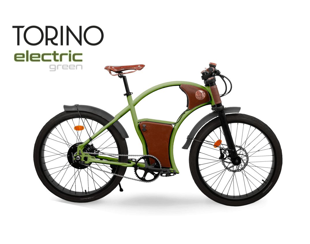 Rayvolt Torino Electric Bicycle GreenImage with link to high resolution version