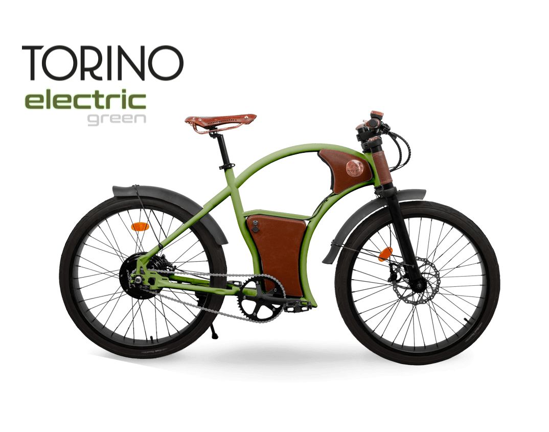 image shows: Rayvolt Torino Electric Bicycle Green