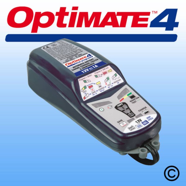 Optimate 4 Battery Charger for Lead Acid Motorcycle Batteries
