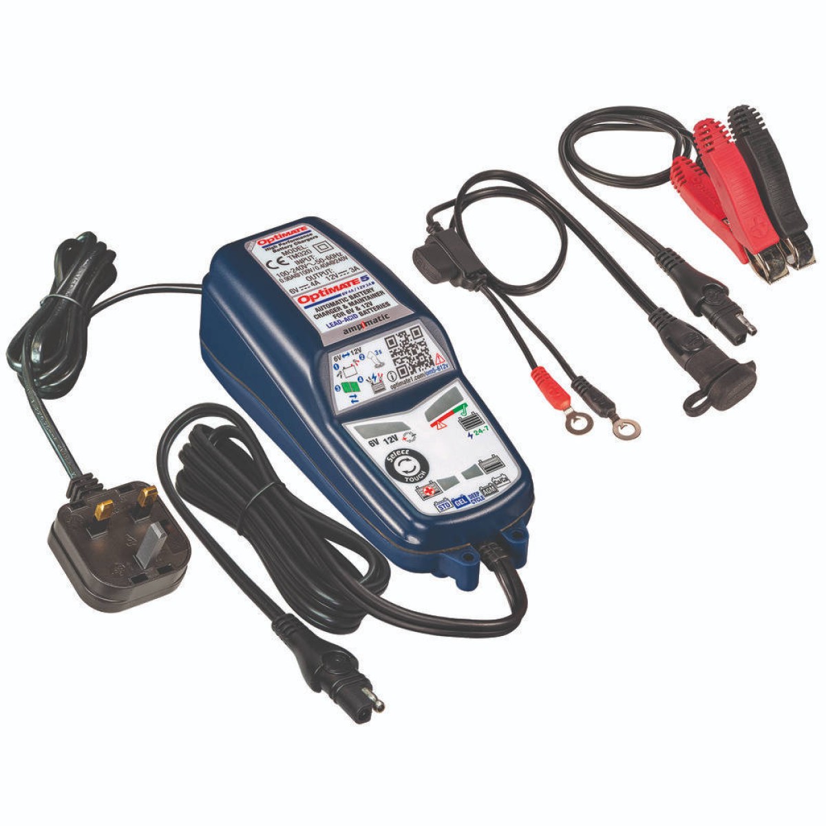 Optimate 5 Long Term Maintenance 6v and 12v Lead Acid Motorcycle Battery  Charger Available Online from Farkham Hall