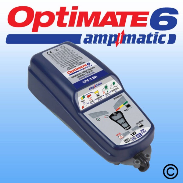 Optimate 6 High Output Battery Charger for Lead Acid Motorcycle Batteries