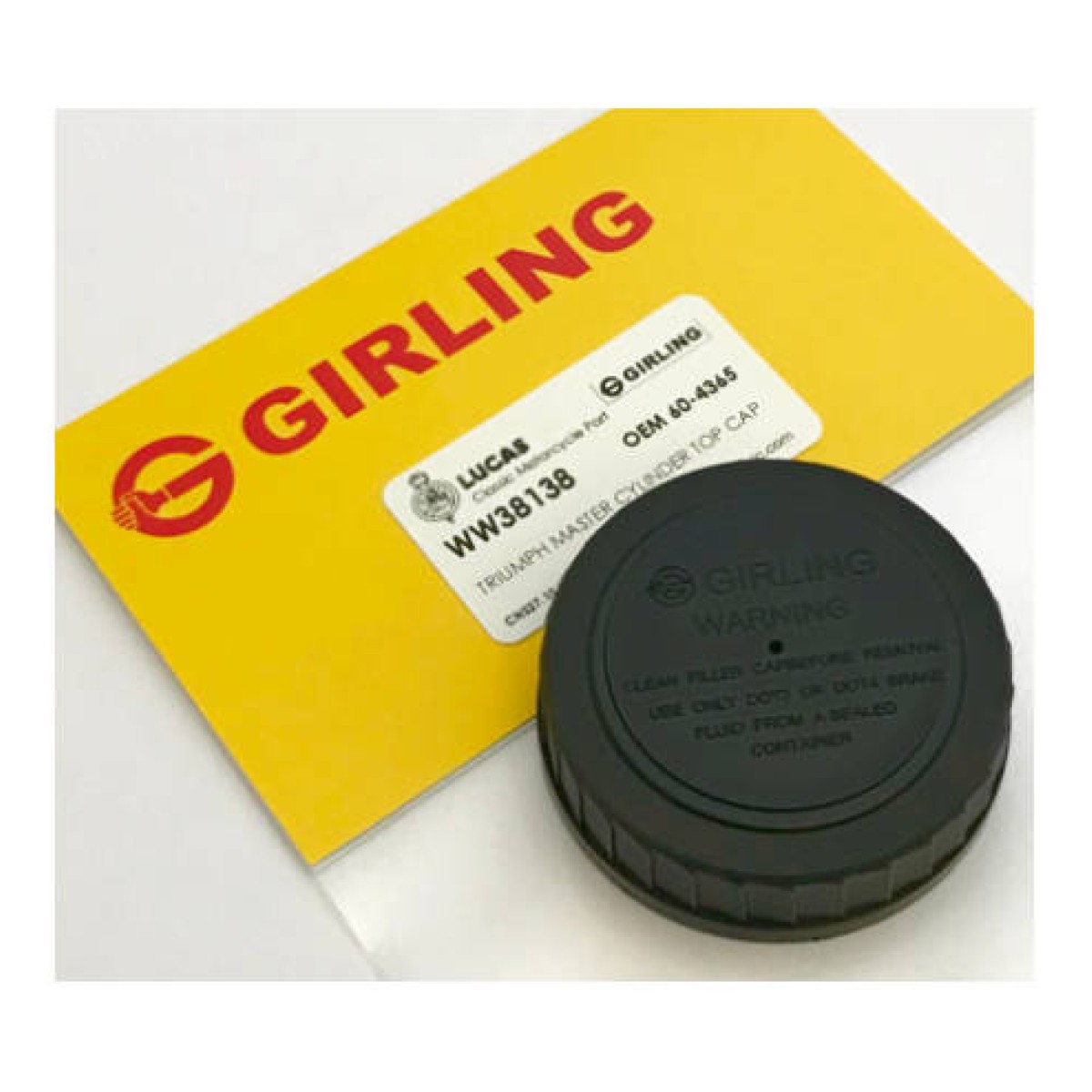 Girling Master Cylinder Reservoir Cap for Triumph Fitment, Disc Brake