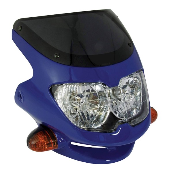 Dash Universal Twin Headlight Fairing in Blue