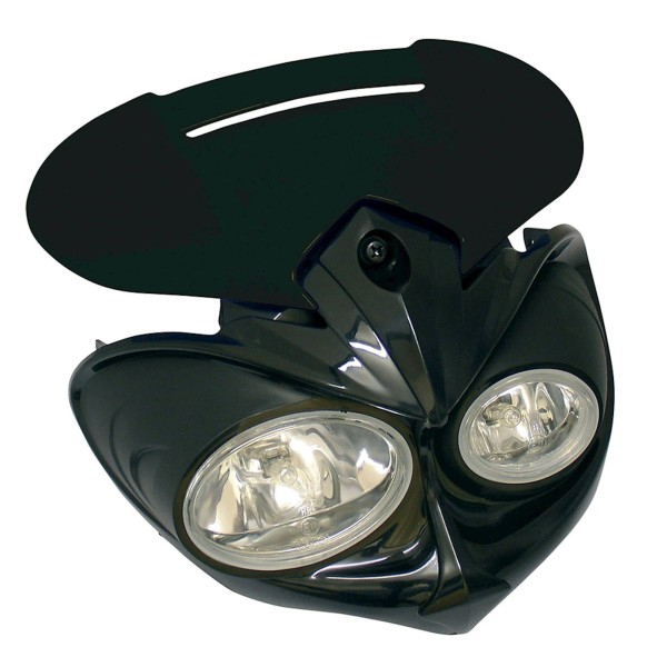 Falcon Universal Headlight Fairing in Black with H3 12V/55W Lamp