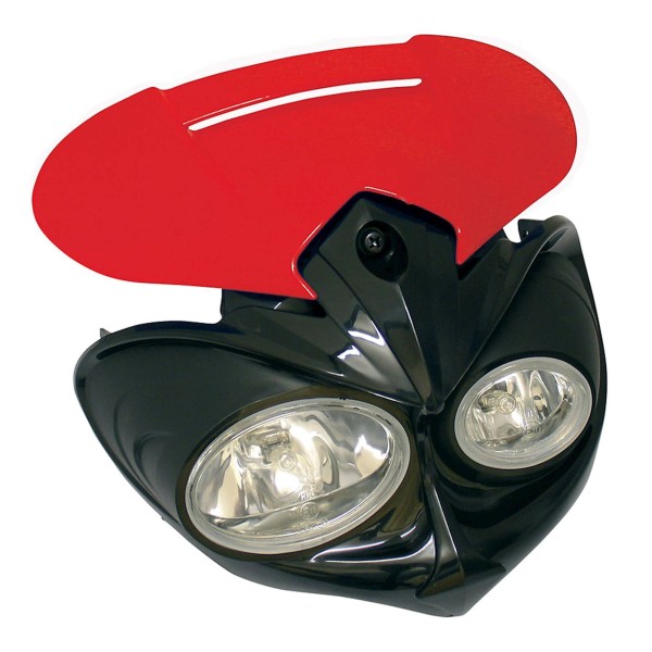 Falcon Universal Headlight Fairing in Red with H3 12V/55W Lamp