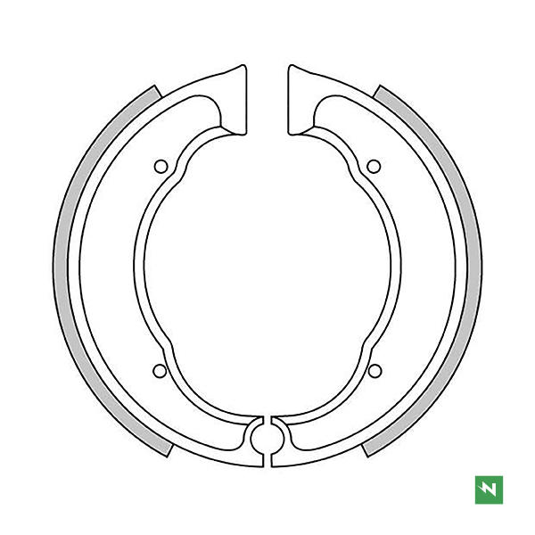 Newfren GF1076 Brake Shoes for BSA Bantam D1
