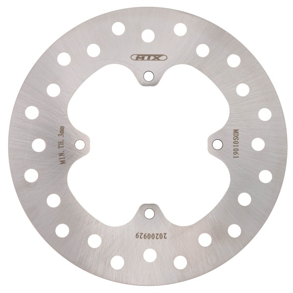 MTX Performance Brake Disc Rear Solid Round Honda MD6316 #01061