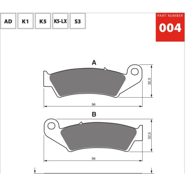 GOLDfren Motorcycle Brake Pad 700004