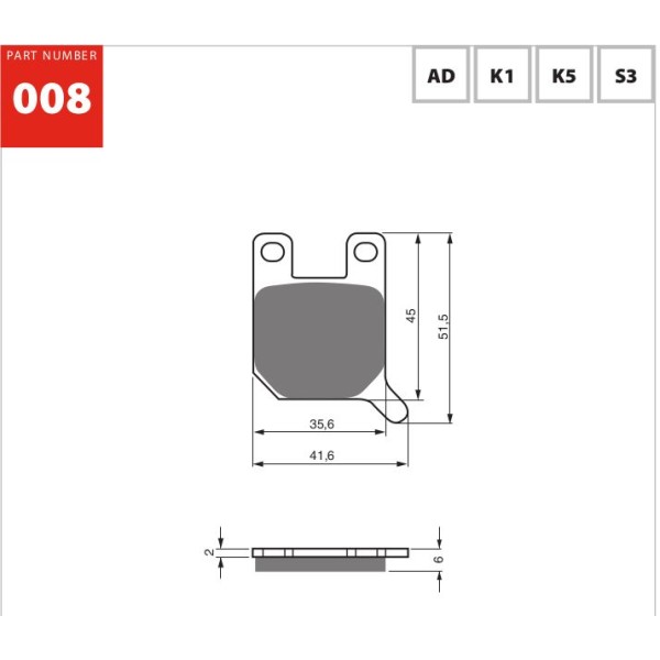 GOLDfren Motorcycle Brake Pad 700008