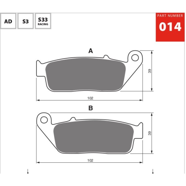 GOLDfren Motorcycle Brake Pad 700014