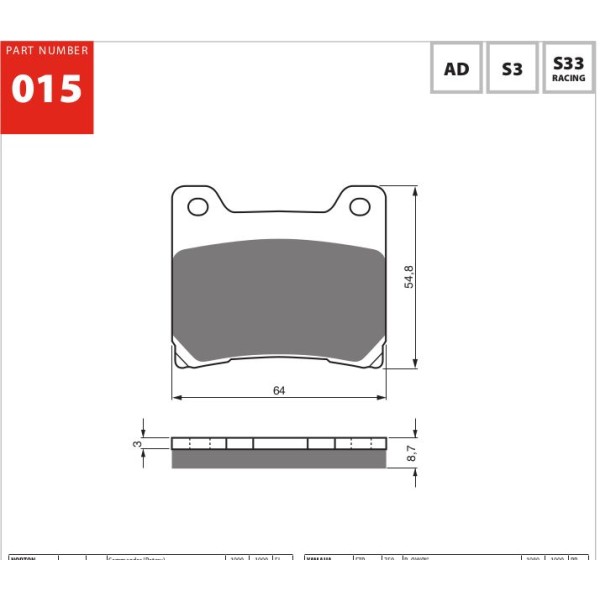 GOLDfren Motorcycle Brake Pad 700015