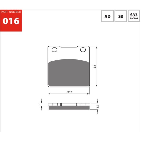 GOLDfren Motorcycle Brake Pad 700016