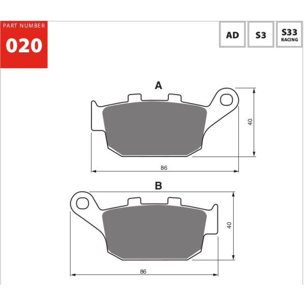 GOLDfren Motorcycle Brake Pad 700020