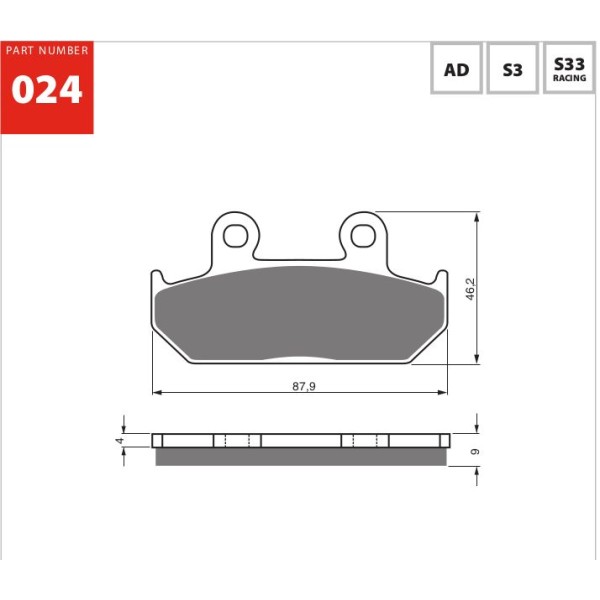 GOLDfren Motorcycle Brake Pad 700024