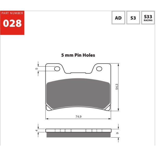 GOLDfren Motorcycle Brake Pad 700028