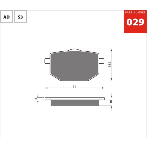 GOLDfren Motorcycle Brake Pad 700029