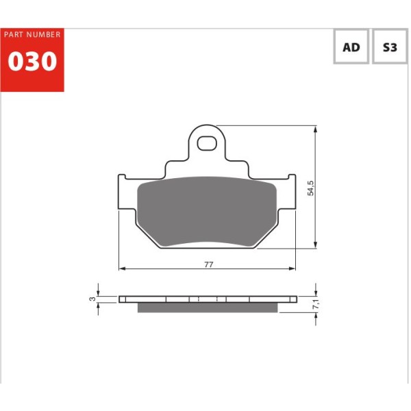 GOLDfren Motorcycle Brake Pad 700030