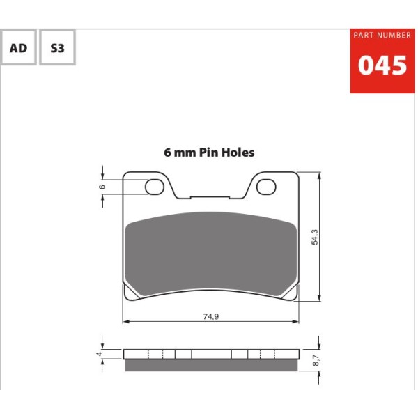 GOLDfren Motorcycle Brake Pad 700045