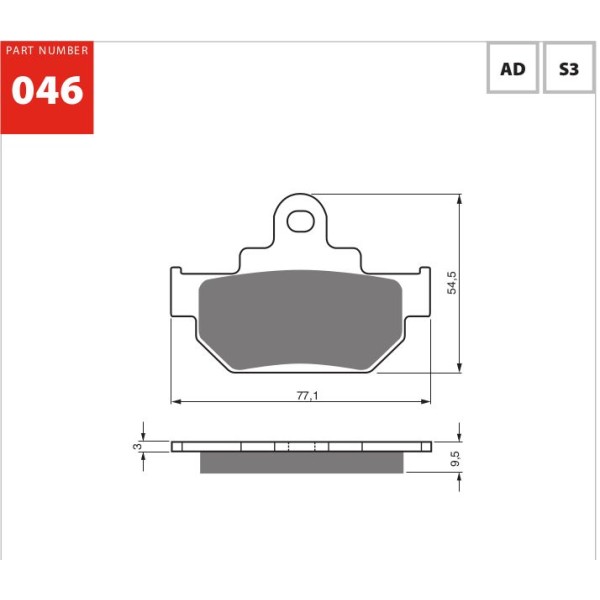 GOLDfren Motorcycle Brake Pad 700046