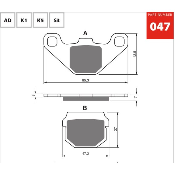 GOLDfren Motorcycle Brake Pad 700047