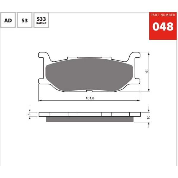 GOLDfren Motorcycle Brake Pad 700048