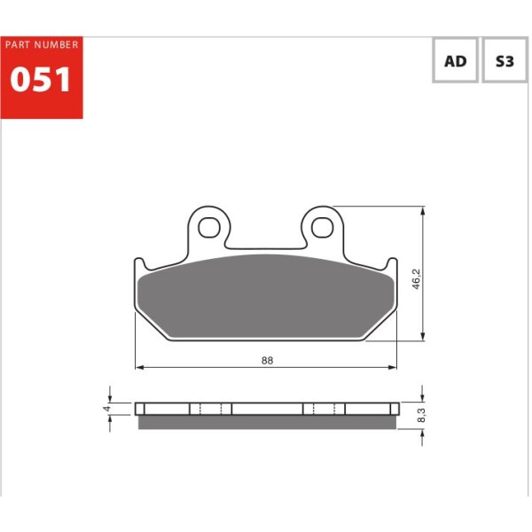 GOLDfren Motorcycle Brake Pad 700051