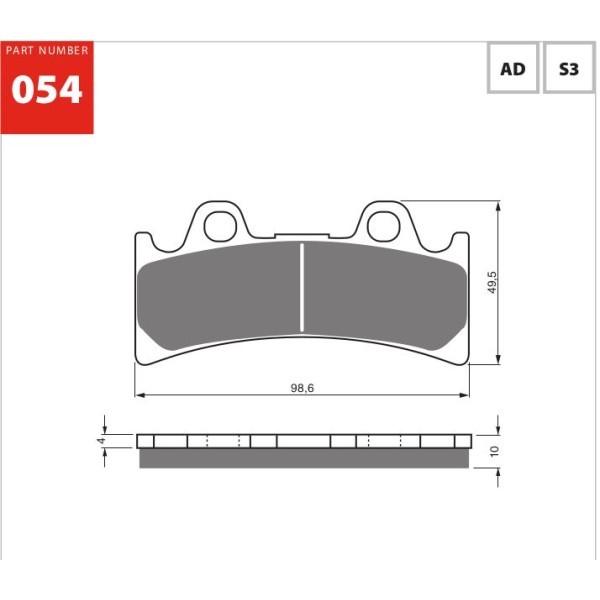 GOLDfren Motorcycle Brake Pad 700054