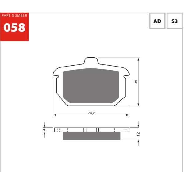 GOLDfren Motorcycle Brake Pad 700058