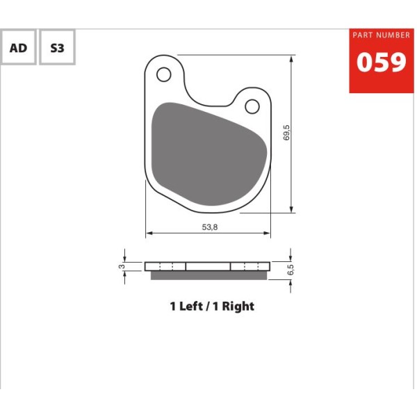 GOLDfren Motorcycle Brake Pad 700059