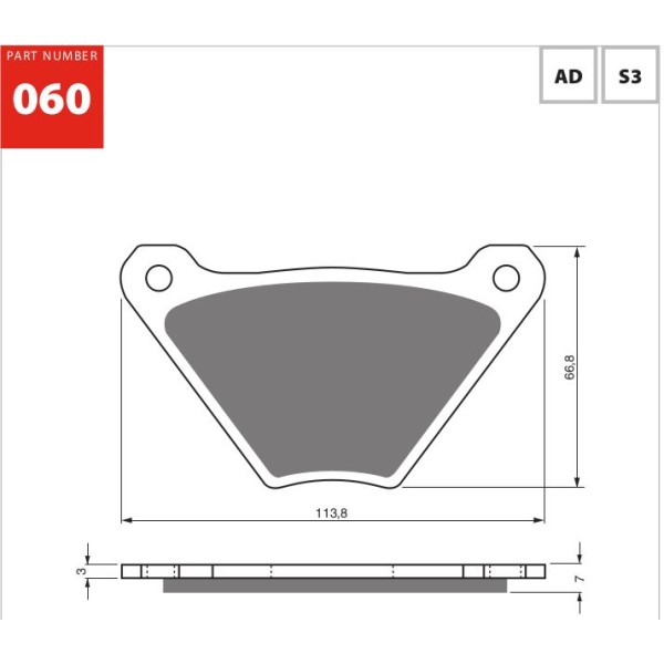 GOLDfren Motorcycle Brake Pad 700060