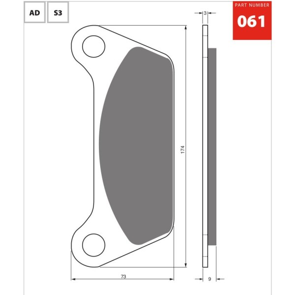 GOLDfren Motorcycle Brake Pad 700061