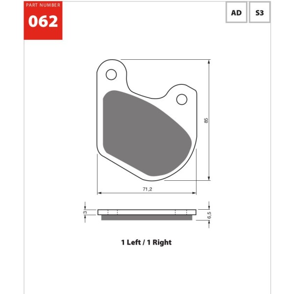 GOLDfren Motorcycle Brake Pad 700062