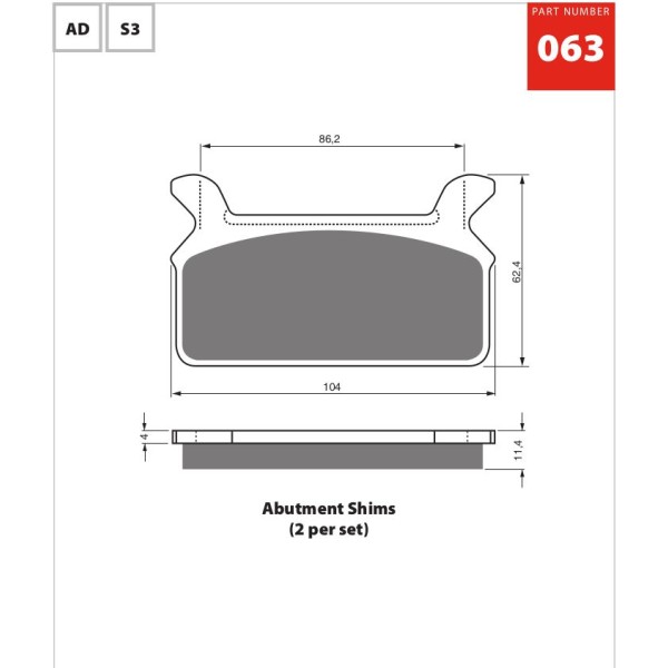 GOLDfren Motorcycle Brake Pad 700063