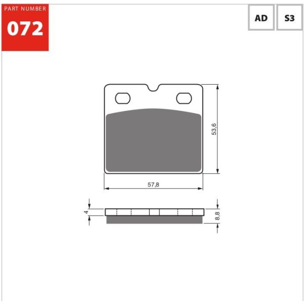 GOLDfren Motorcycle Brake Pad 700072