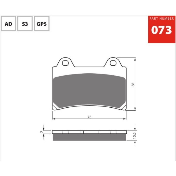 GOLDfren Motorcycle Brake Pad 700073