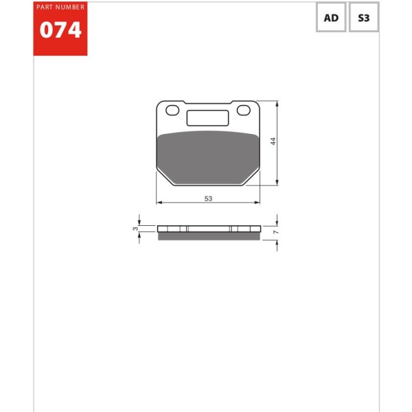 GOLDfren Motorcycle Brake Pad 700074