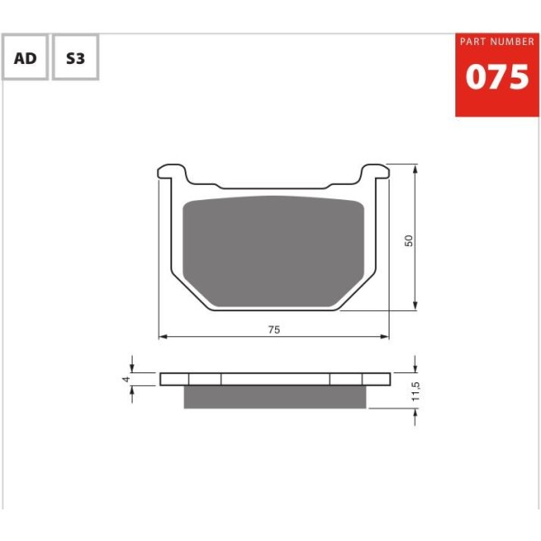 GOLDfren Motorcycle Brake Pad 700075