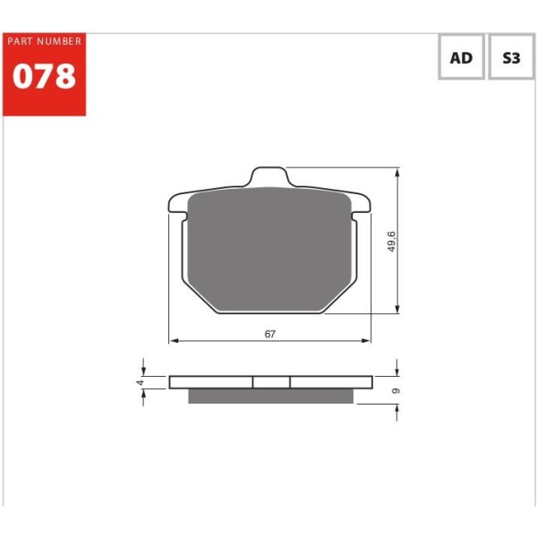 GOLDfren Motorcycle Brake Pad 700078