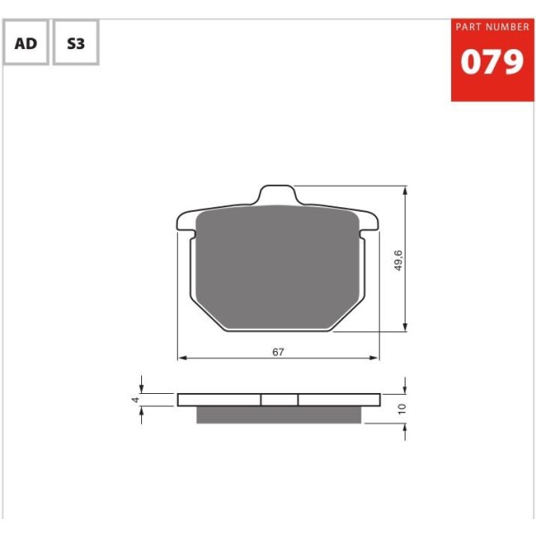 GOLDfren Motorcycle Brake Pad 700079