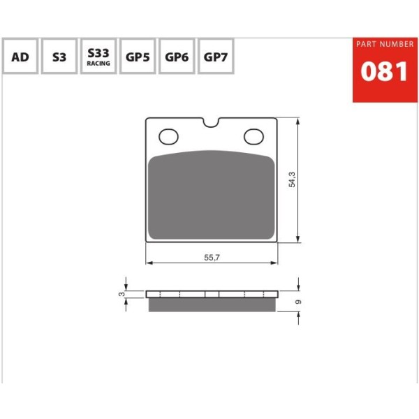 GOLDfren Motorcycle Brake Pad 700081