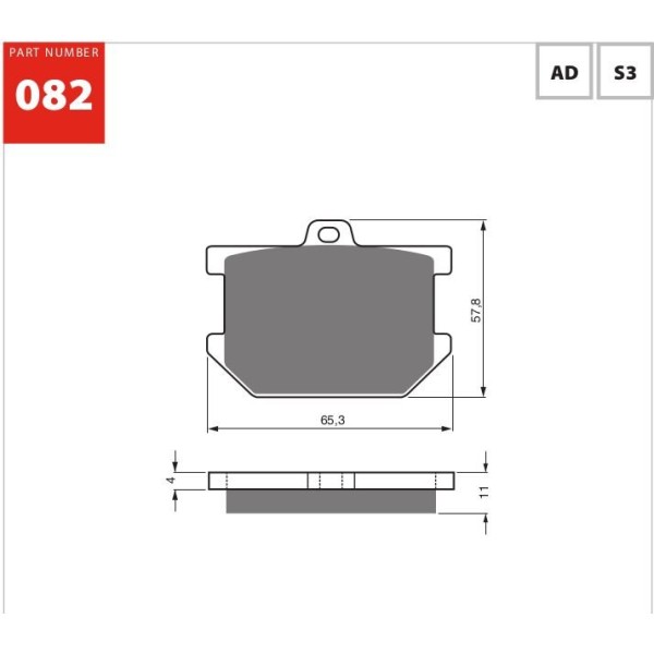 GOLDfren Motorcycle Brake Pad 700082