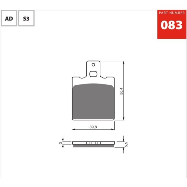 GOLDfren Motorcycle Brake Pad 700083