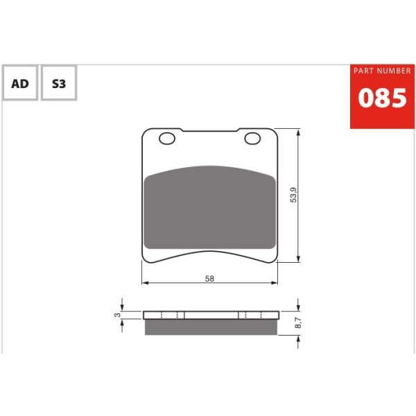 GOLDfren Motorcycle Brake Pad 700085