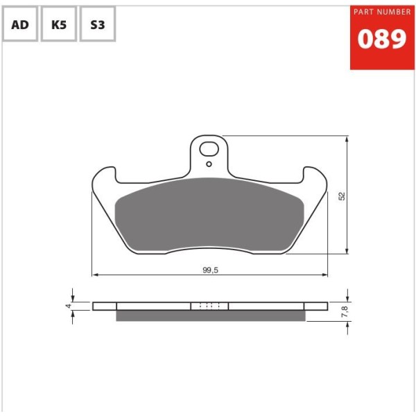 GOLDfren Motorcycle Brake Pad 700089